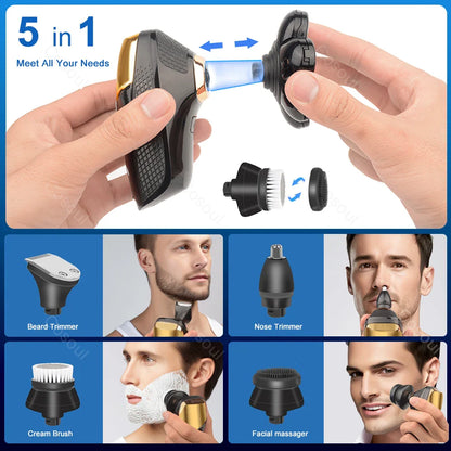 Electric Head Shaver for Men – Powerful 5D Bald Head Shaver & Beard Trimmer | Men's Grooming Razor
